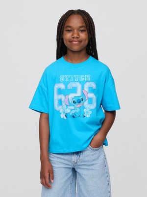 Gap Kız Çocuk Açık Mavi Lilo & Stitch Grafik T-Shirt