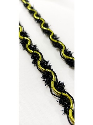 Altay Aksesuar Sarı Gold Yılan Desen Simli Şerit