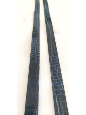 Altay Aksesuar Lacivert Timsah Desenli Suni Deri Şerit (140 Cm)