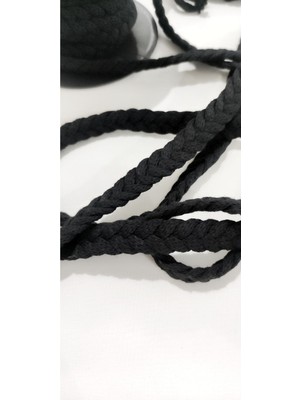 Altay Aksesuar Siyah Pamuk 5'li Saç Örgüsü Kordon Ip