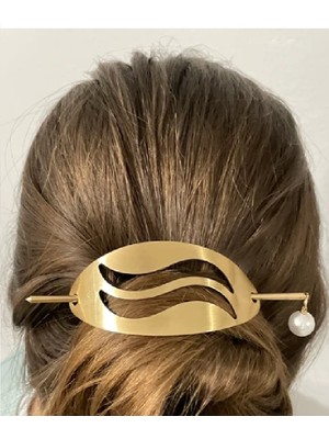 Ladybirdbujiteri Dalga Model Inci Detay Çubuklu Pinterest Topuz Tokası