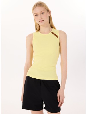 Discovery Expedition D5SL-TST3520 Sarı Relaxed Düz Kadın Atlet