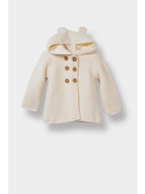 DeFacto Kapüşonlu Triko Hırka Kız Bebek A4071A525AU