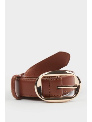 DeFacto Kadın Büyük Toka Suni Deri Jean Kemeri F3356AXNS