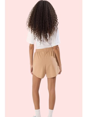 Kadın Kısa Şort Yüksek Bel Örme Kumaş Pamuk Günlük ve Rahat Hafta Sonu Yaz Aylarının Vazgeçilmezi