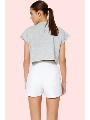 Kadın Pamuk Denim Şort Yüksek Bel City Short Yaz Kombinleri Için Günlük Kullanım Hafta Sonu