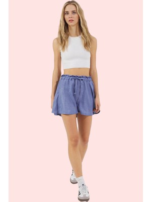 Kadın Kısa Boy Pamuk Straight Şort Geniş Paça Keten Dokuma Rahat Günlük Yaz Aylarının Vazgeçilmezi