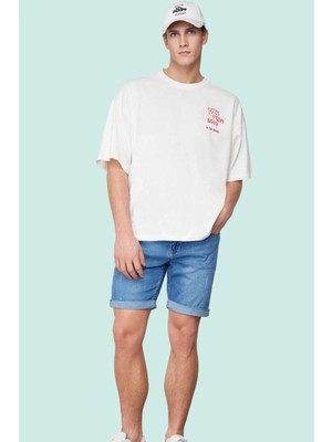 Erkek Günlük Kombinlere Uygun Denim Şort; Slim Fit Dar Paça Pamuk Yaz Aylarının Vazgeçilmezi