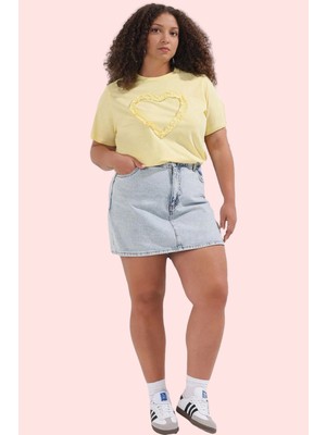 Kadın Denim Yüksek Bel Geniş Paça Şort Etek Pamuk Rahat Günlük Stil Yaz Aylarının Vazgeçilmezi