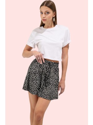 Kadın Örme Şort Yüksek Bel Geniş Paça Bürümcük Dokuma Günlük Kombin Yaz Aylarının Vazgeçilmezi