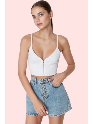 Kadın Pamuk Denim Mini Şort Düz Desen Yüksek Bel Günlük Kullanım Için Yaz Aylarının Vazgeçilmezi