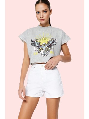 Kadın Yüksek Bel Denim Şort Pamuk Günlük Casual Tarz Hafta Sonu Yaz Aylarının Vazgeçilmezi