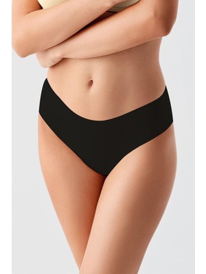 NEWBRA LINGERIE Kadın Lazer Kesim Mikro Modal Seamless Külot | Siyah 9203