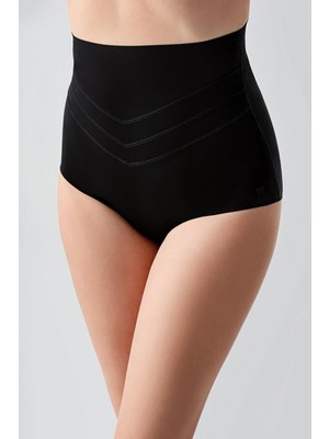 Kadın Yüksek Bel Slip Korse | Siyah 9603