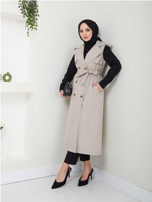 Uzun Yelek Bondit Kumaş GBYELEK0001