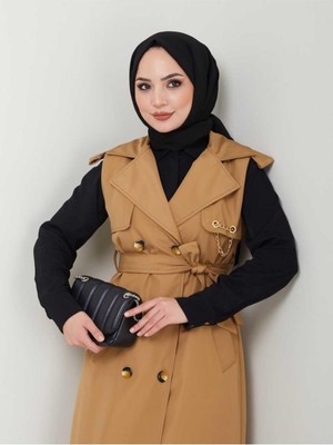 Uzun Yelek Bondit Kumaş GBYELEK0001