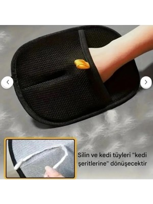 Çift Taraflı Statik Kedi Köpek Tüy Temizleme Eldiveni Giysiler, Mobilyalar ,halılar Için