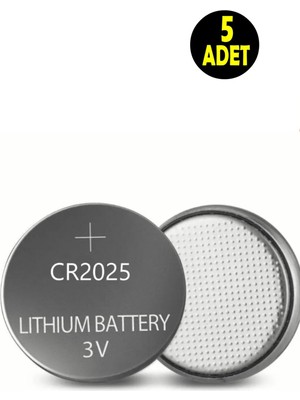 Usin 5 Adet 3 Volt CR2025 Lityum Para Pil Yüksek Kapasiteli DL2025 Kumanda Terazi Düğme Pil