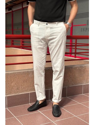 Erkek, Keten dokuma, Pamuklu kumaş, Regular fit, Mevsimlik Pantolon 294