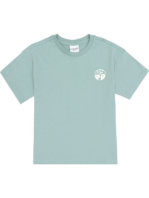 U.S. Polo Assn. Erkek Çocuk Mint Bisiklet Yaka Basic Tişört 50313887-VR090
