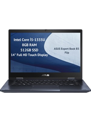 Asus Expertbook B3 Flip B3402FVA-I58512S0D I5-1335U 8gb 512GB SSD 14" Fullhd Dokunmatik 2'in1 Dos Dizüstü Bilgisayar
