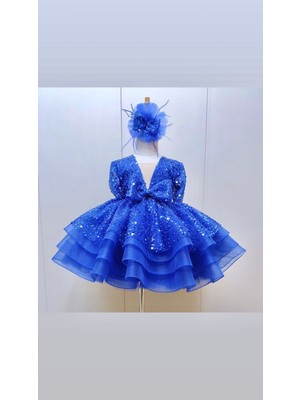 Boncuk Işleme Payetli Dogum Günü Abiye Elbise