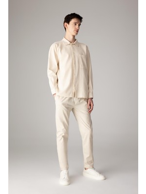 DeFacto %100 Pamuk Yazlık Jogger Chino Pantolon Beli Bağcıklı Cepli Düz Paça Z9933AZ24SP