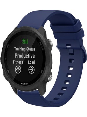 Garmin Forerunner 245 / 245 Music ile Uyumlu Kordon Jel Silikon Tokalı Kayış