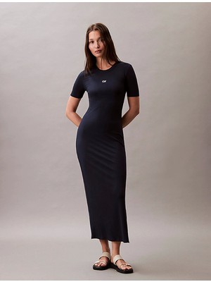 Calvin Klein Jeans Rib Kadın Mavi Elbise LV044C902G-CEF