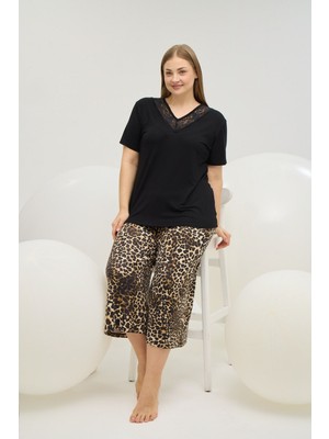 16851 Kadın Bıg Sıze Kısa Pijama Takım