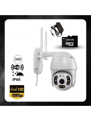 2 Mp Sesli Wıfı Özellikli Ptz Mini Speed Dome Güvenlik Kamerası 128 GB Mıcro Sd Kart Dahil BT-1701128