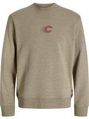 Jack & Jones Jcovıbrant Açık Haki Erkek Sweatshirt 12277749