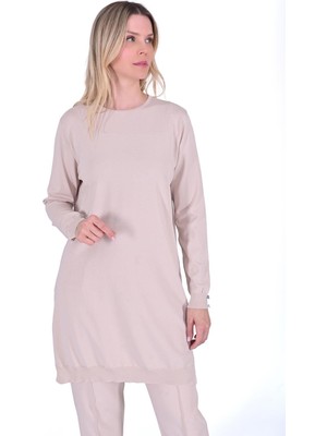 Gömlek Garnili Triko Tunik Fondoten