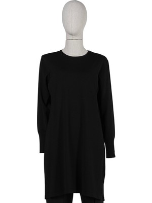 Klasik Triko Tunik Siyah