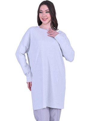 Cubuk Triko Tunik Buz Mavi