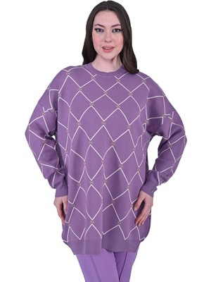 Kristal Triko Tunik Lila