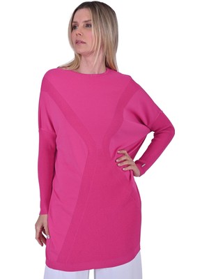 Kum Saati Triko Tunik Fuşya