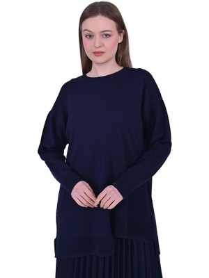 Bekletmeli Tunik Lacivert
