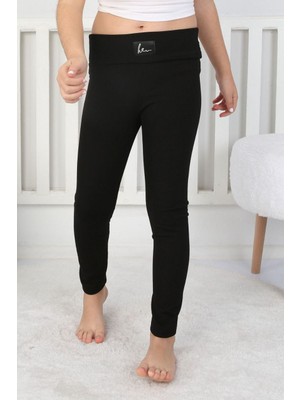 E Çocuk Basic Kız Çocuk Fitilli Tayt - 8001SB