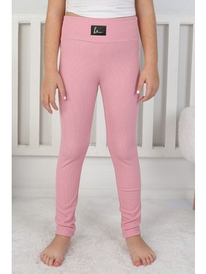 E Çocuk Basic Kız Çocuk Fitilli Tayt - 8001SB