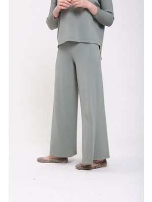 Düz Paça Triko Pantolon Küfrengi