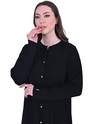 Yelpazev Triko Hırka Siyah