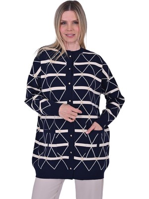 Kristal Triko Hırka Lacivert