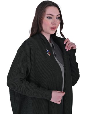 Yakut Yün Triko Hırka Haki