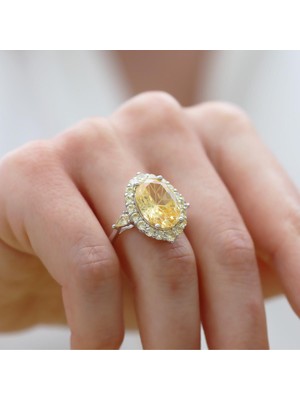 Sky Red Collection Sitrin Creatif Gümüş Yüzük