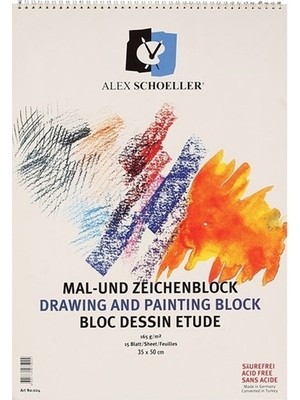 Alex Schoeller 35x50cm 165 gr 15 Yaprak Resim Defteri
