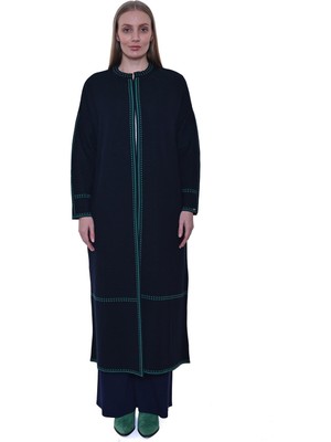 Road Yün Triko Uzun Hırka Lacivert