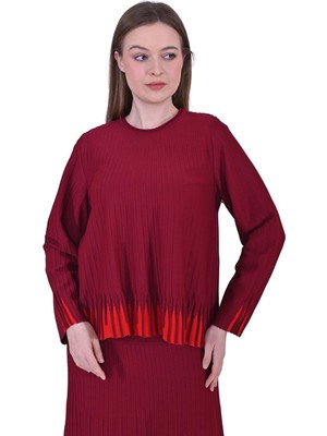 Nabız Triko Takım Bordo