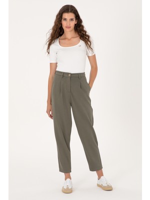 U.S. Polo Assn. Kadın Koyu Haki Örme Pantolon 50300650-VR111