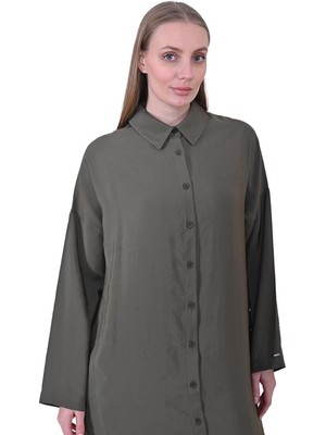 Hilal Uzun Gömlek Kap Haki